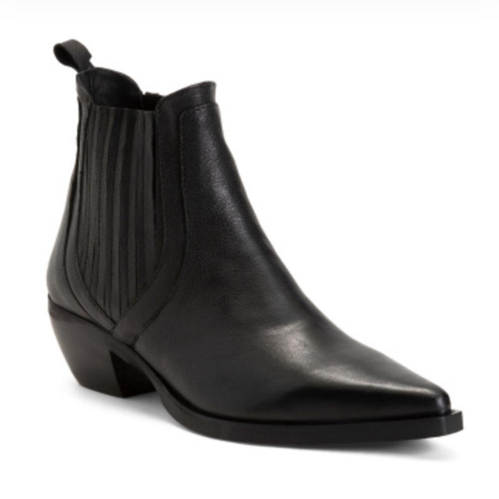 Emanuele Crasto Leather Western Ankle Boot